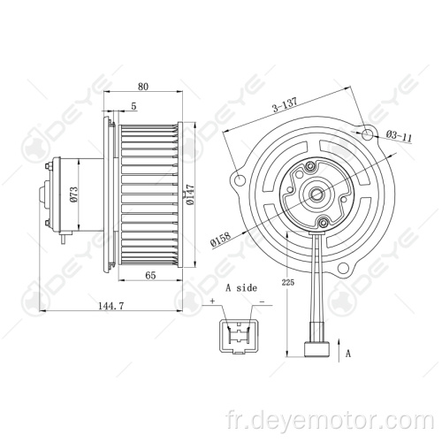 Moteur de ventilateur de vente chaude automobile pour DODGE RAM